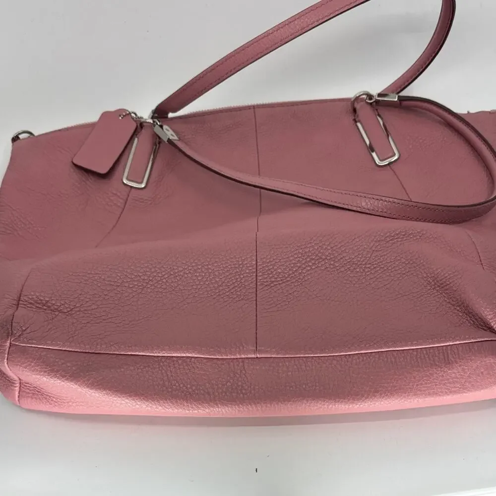 Coach Dusty Rose Leather Shoulder Bag - Picture 6 of 9